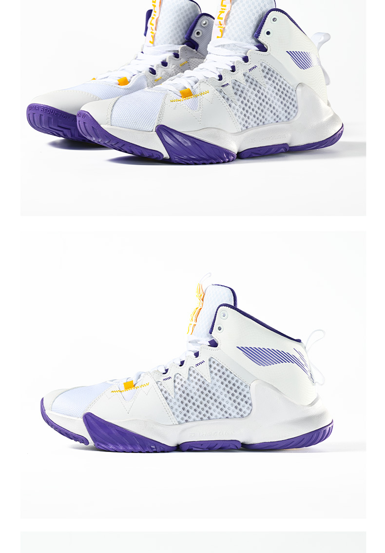 李宁篮球鞋男2022春季新款暴风系列中帮实战球鞋减震耐磨韦德之道运动