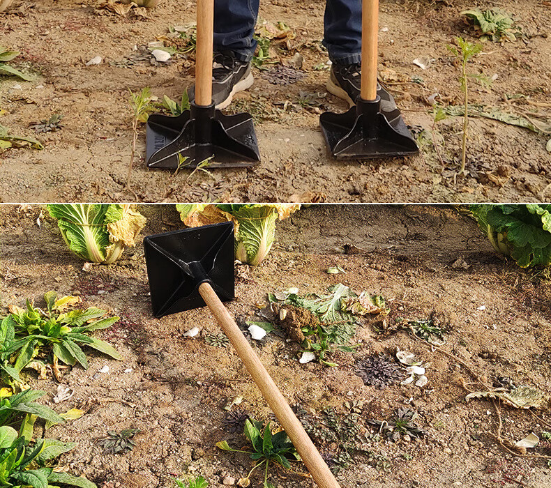 夯土器打夯板工具重型夯实地基农用工具地面压实平地挖树根凿岩 大号