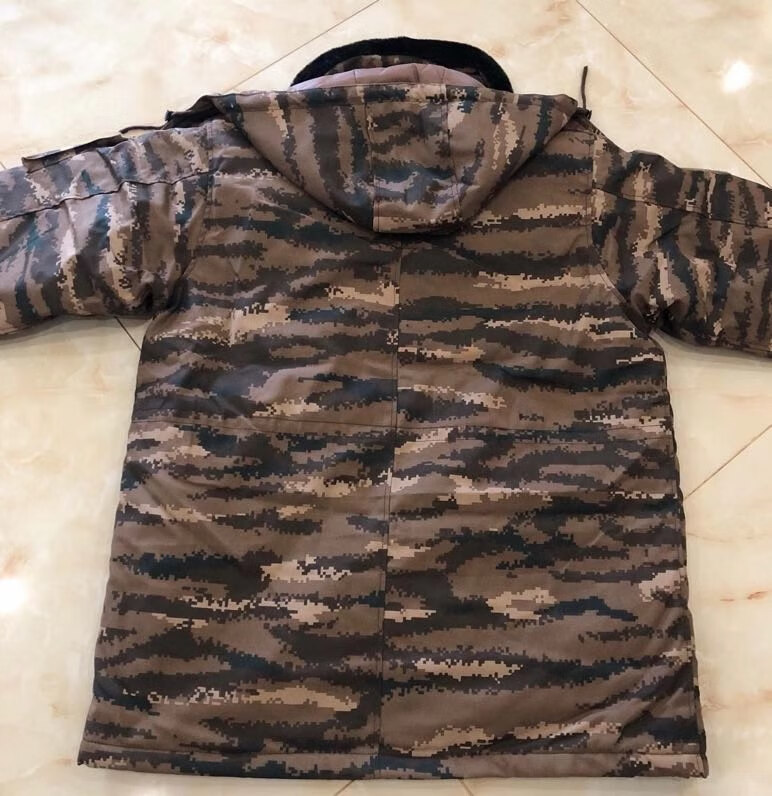 中长款迷彩大衣男冬季防寒保暖加厚防水棉袄军迷彩大衣 1802f100 黄色