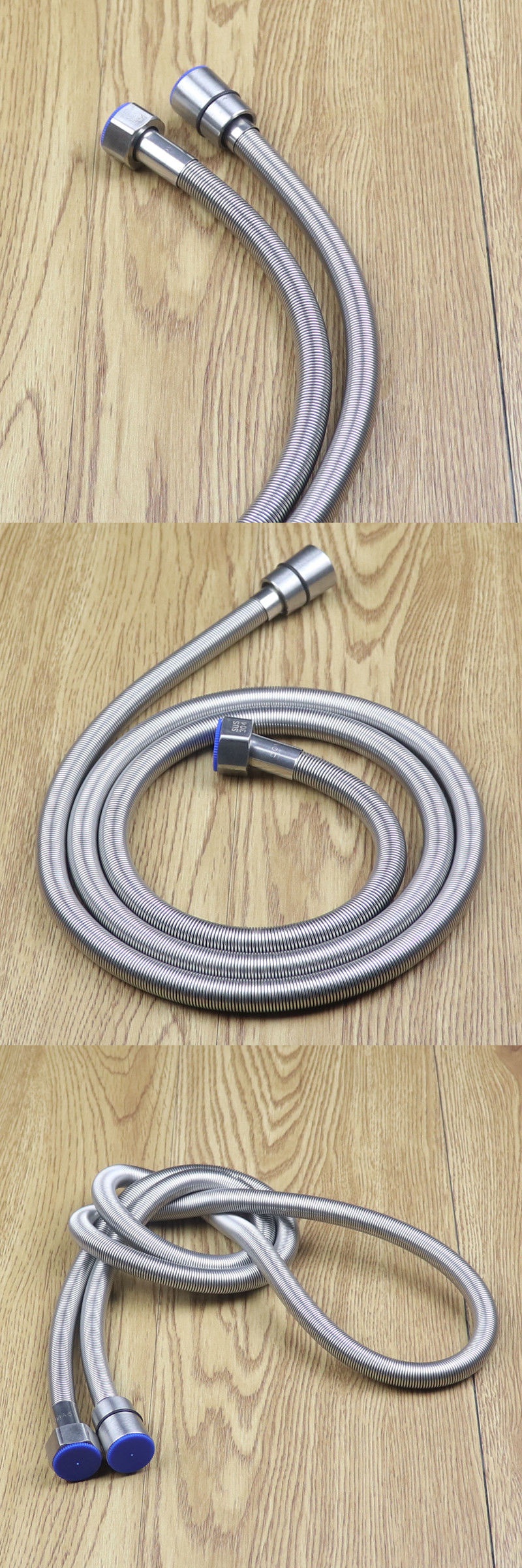 304不锈钢弹簧管浴室水管1.5/2米淋浴花洒进水软管 304不锈钢1.