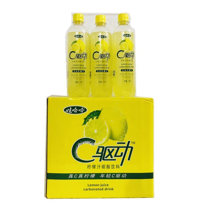 娃哈哈c驱动柠檬汁530ml8瓶多规格碳酸带气饮料整箱清凉解渴解暑饮品
