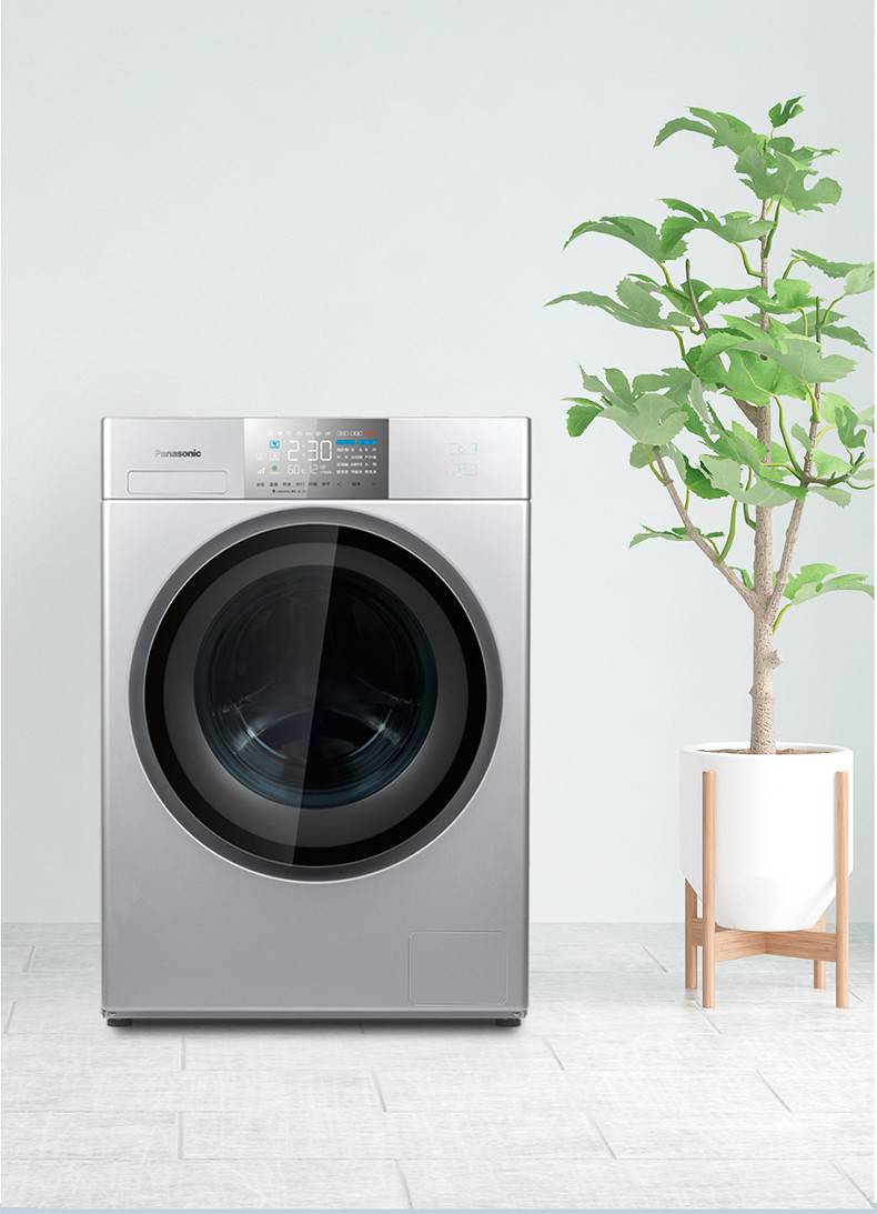 松下(panasonic)变频滚筒洗衣机xqg100-e158/eg158 带烘干 xqg100-eg