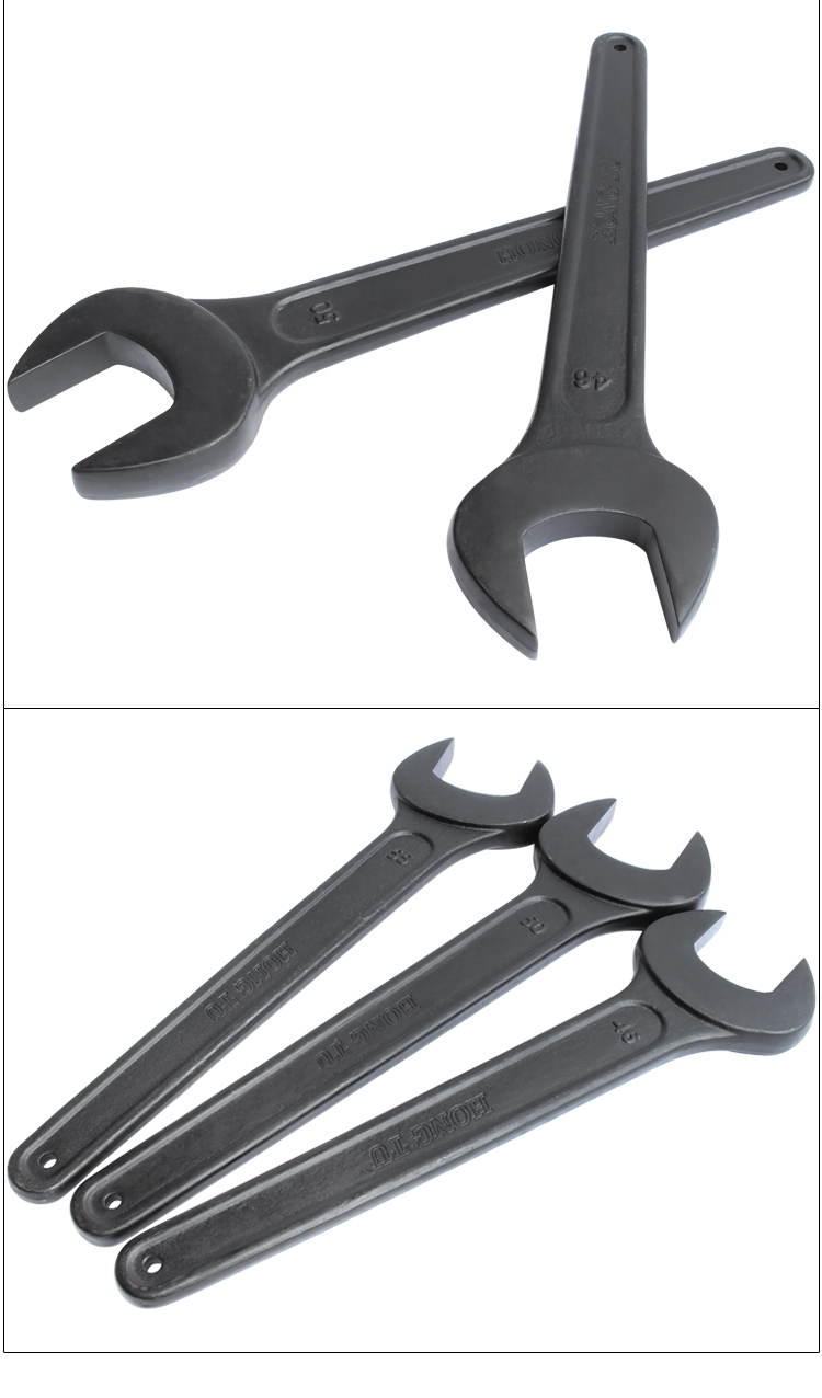 重型开口单头呆扳手工具多功能死口扳手加长36464155mm板手重型开口