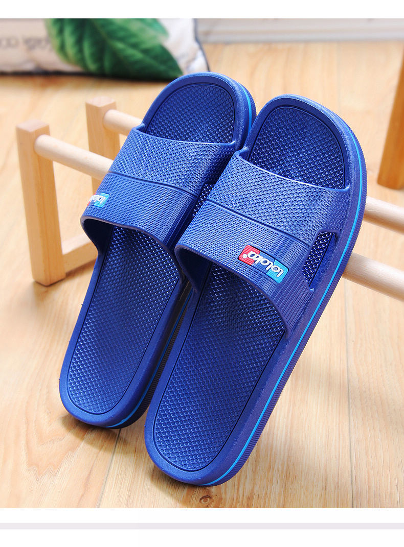凉拖鞋女夏天家用防滑浴室拖鞋情侣居家厚底洗澡凉拖鞋男士蓝色41建议