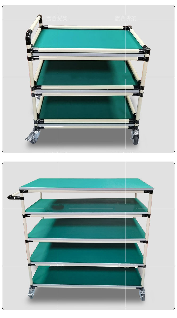 纳仕达防静电周转车物料架车间移动分拣车精益管小推车多层架物料周转