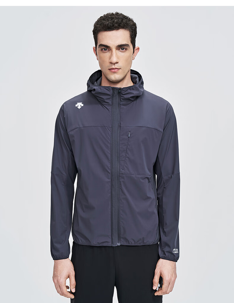 descente迪桑特吴彦祖同款running男子梭织运动外套d1331rwb42藏青色