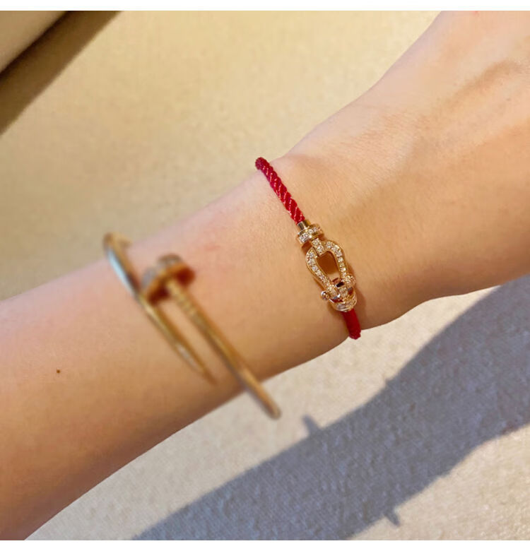 珍爱妃专柜【时尚尚欣】关晓彤同款编织红绳情侣手链ins小众设计感