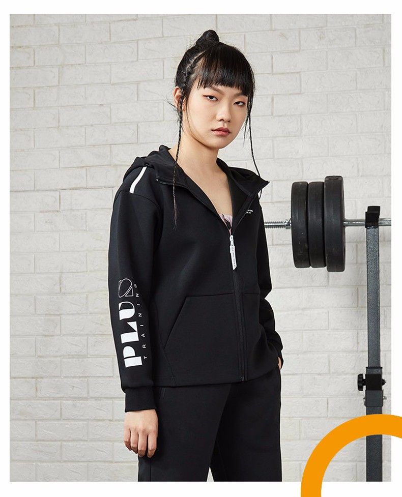 361外套女运动服2021年秋装连帽开襟卫衣361度时尚潮款运动外套女