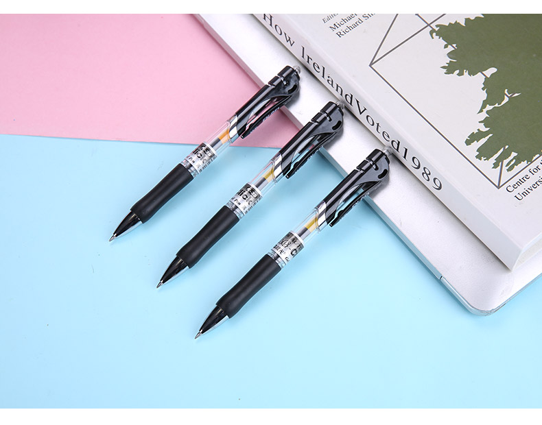 晨光mg文具k3505mm中性笔经典按动子弹头签字笔办公水笔k35黑笔芯11