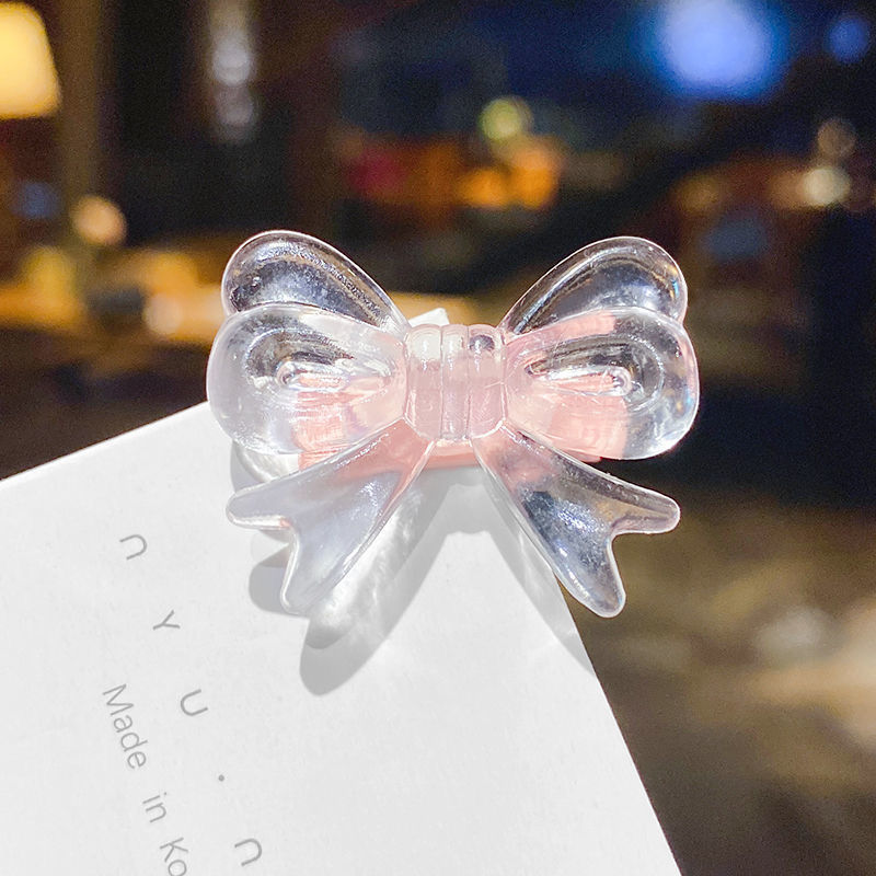 若姿莱炫彩透明小蝴蝶发夹儿童可爱仙气小号夹子头饰宝宝碎发卡网红