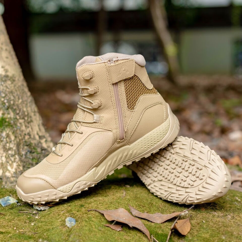 宾中豹作战靴男夏季透气超轻作战靴网面超轻徒步登山鞋野外作战靴户外