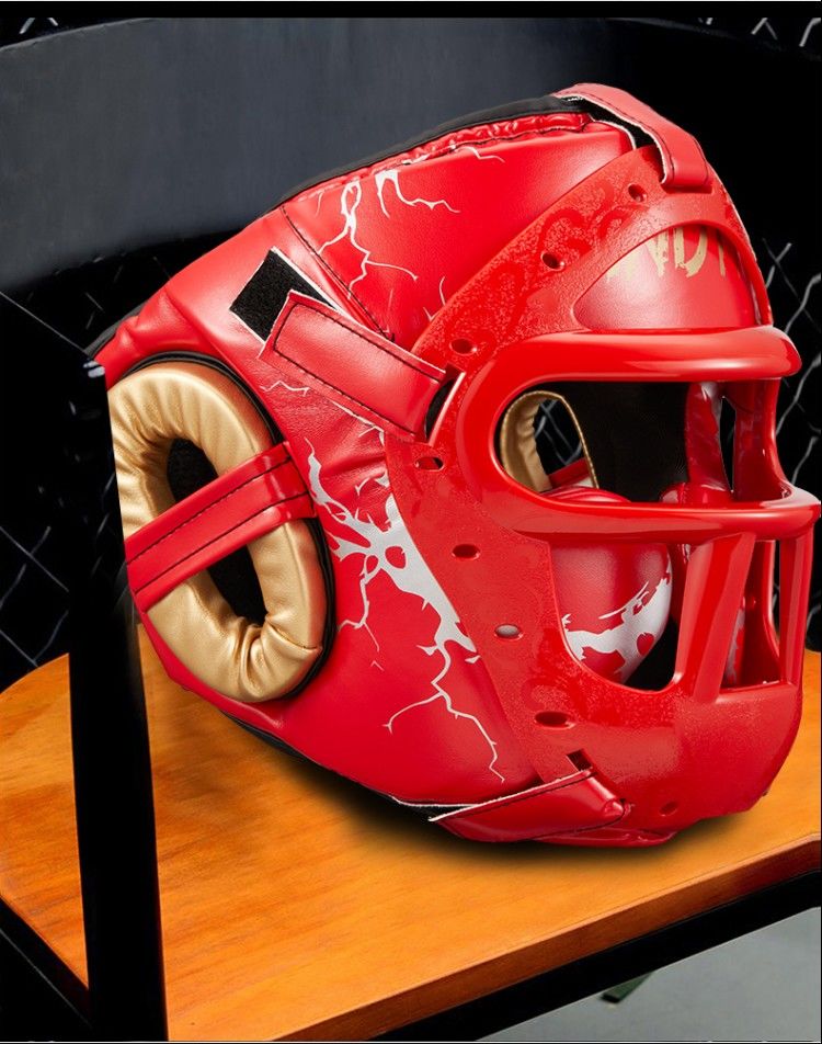 精选拳击头盔儿童拳击头盔成人全防护散打头盔护脸拳击护头搏击头盔