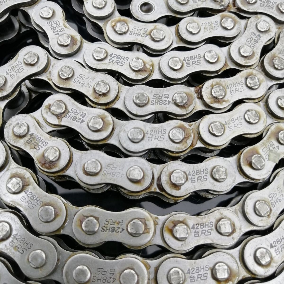 豪爵铃木125/150刀仔摩托车链条链盘套装大小牙盘齿轮三件套链 加厚