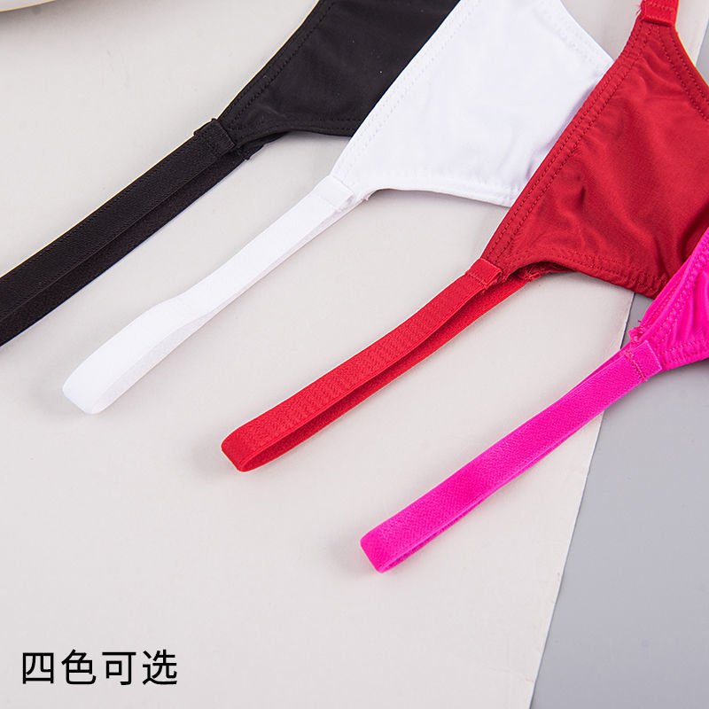 丁字裤高弹力牛奶丝性感情趣裤百搭日常保密黑色单件装腰围33cm90130