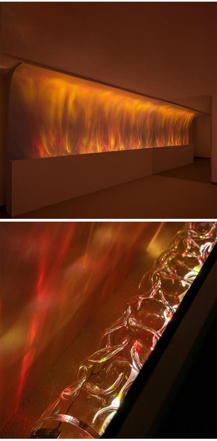投影灯背景墙动态水波纹壁灯客厅床头酒吧ktv背景墙3d投影led氛围火焰