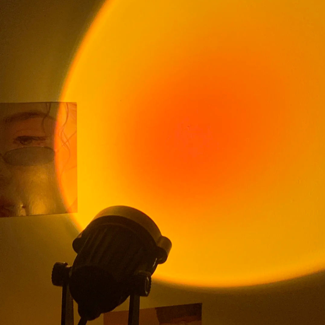 夕阳投影落地灯氛围灯日不落投影氛围装饰客厅艺术网红灯落日灯定制