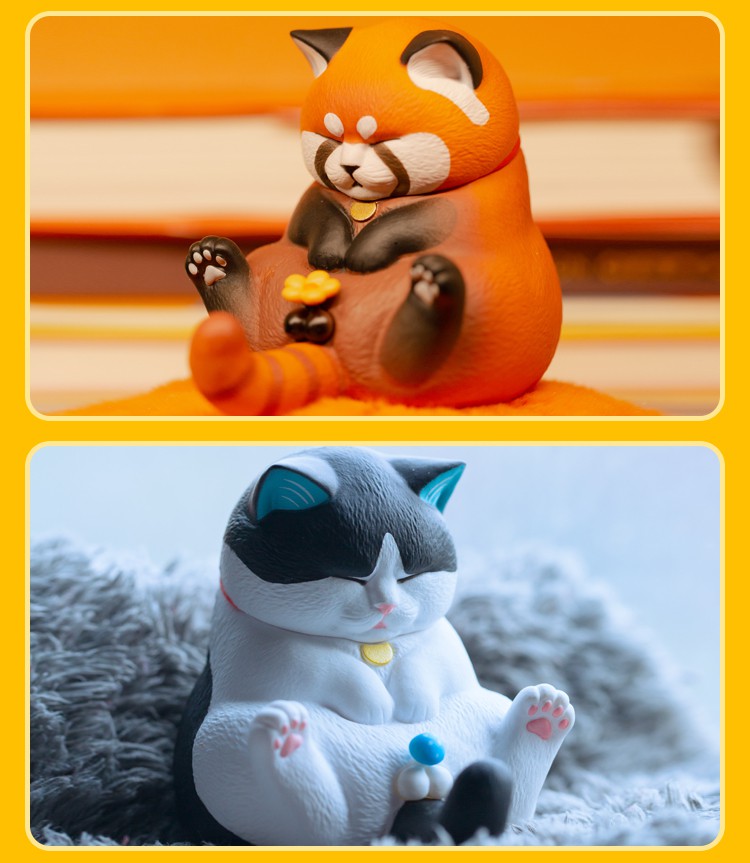 洞狮盯裆猫盲盒第二代2弹 空想造物猫铃铛不二马大叔节日礼物 盯裆猫