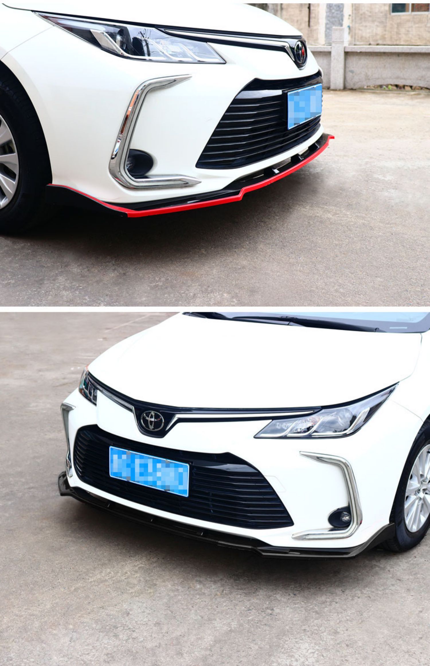 适用于 适用丰田卡罗拉前铲保险杠防撞条护角后唇雷凌外观改装配件