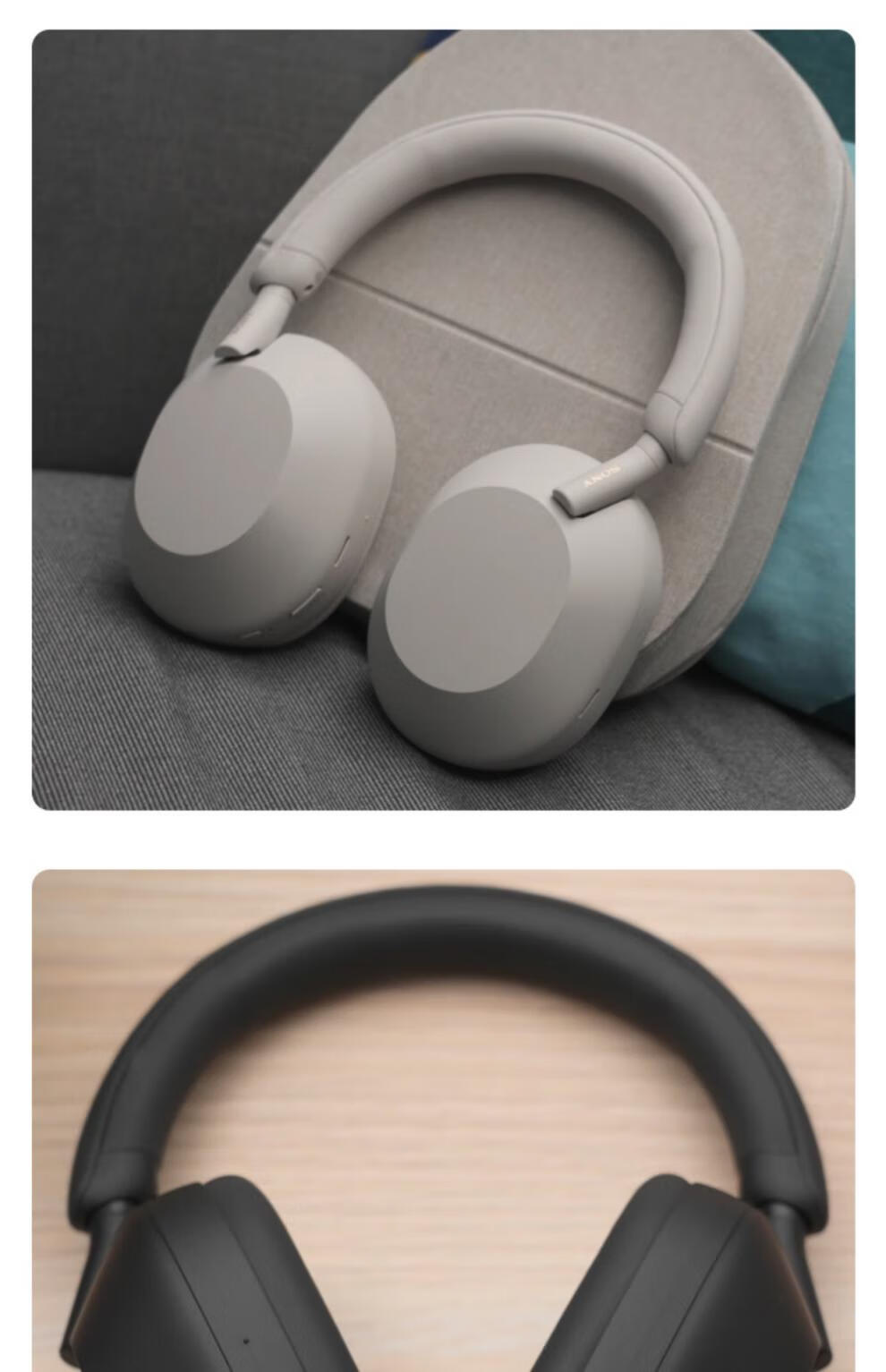 索尼 索尼 头戴式无线蓝牙耳机主动降噪五代耳麦大法 gh银色 增票