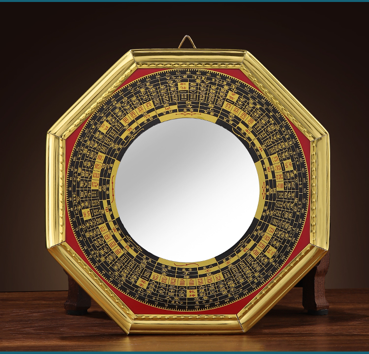 八卦镜家用大门口凸镜平面镜九宫风水镜太极凸面凹镜吸财 中号凸镜