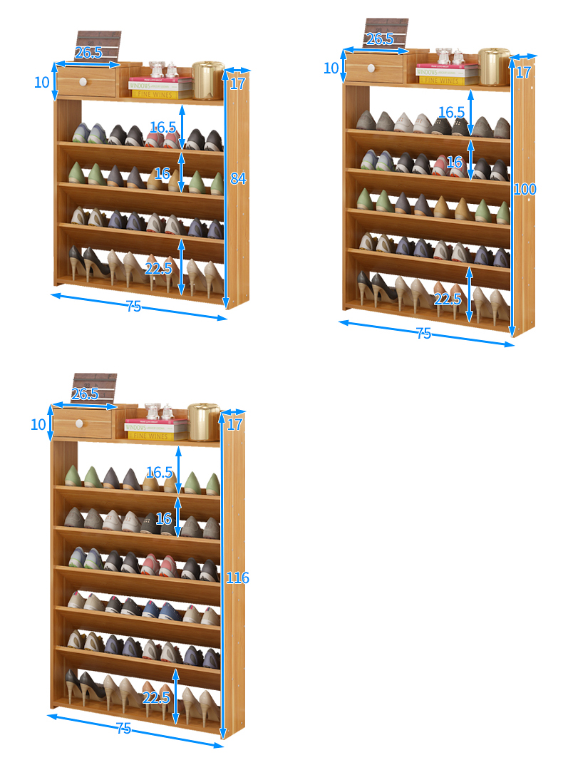 斜插式鞋柜设计图尺寸图片