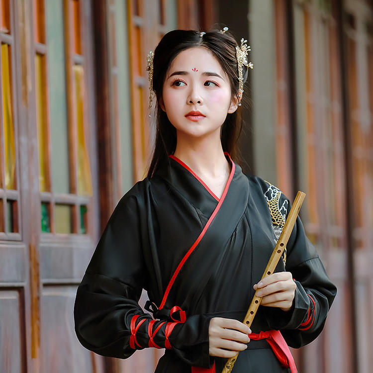 【古装汉服女侠客全套】日常改良男女通用书生侠客风交领齐腰襦裙情侣