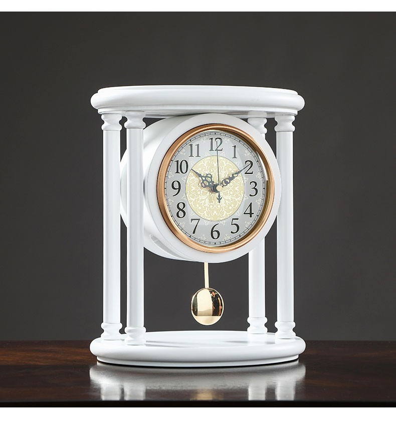 纳什nashi中式实木座钟复古坐式时钟家用客厅仿古美式摆钟书房老式