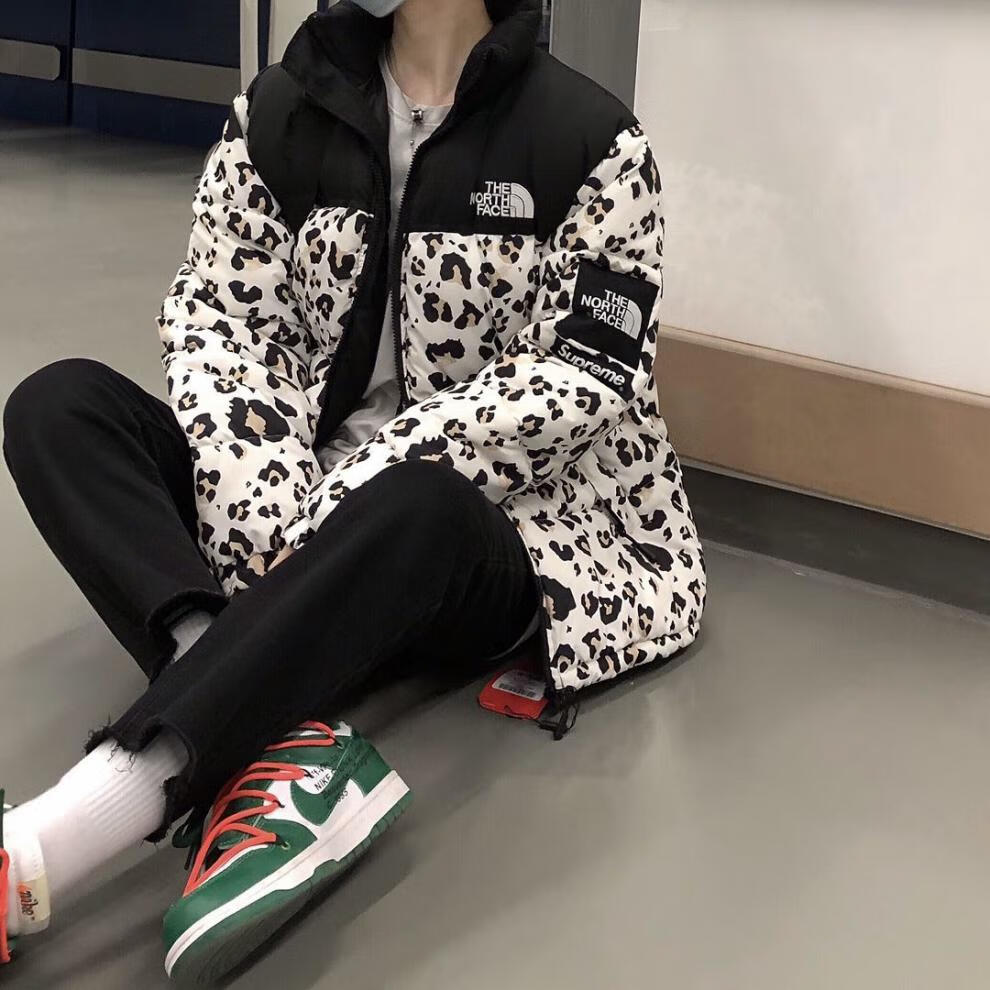 豹纹棉服宽松百搭男女情侣款立领外套加厚保暖棉衣休闲酷奇boybo豹纹m