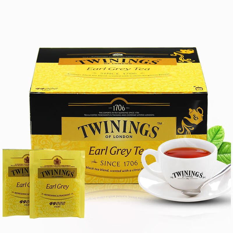 川宁红茶2550片英国川宁earlgrey豪门伯爵茶英式早餐红茶川宁茶包