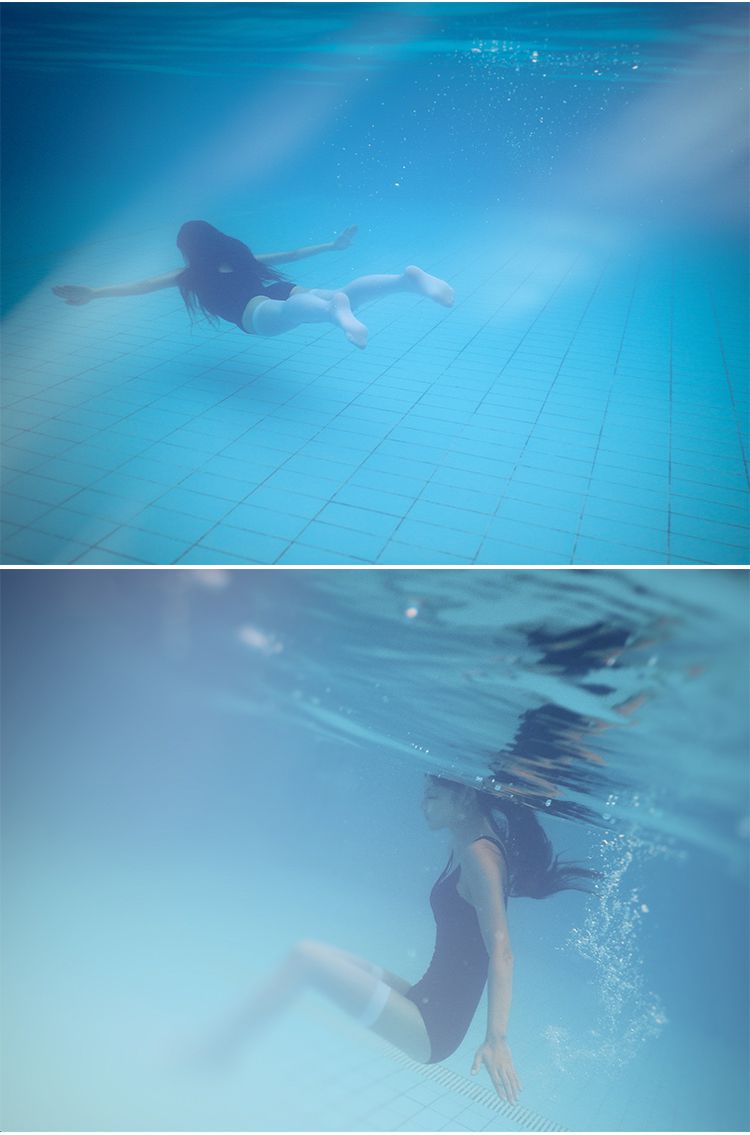 死库水学生死库水スクール水着学校泳装固定胸垫深蓝色泳衣 深蓝色 s