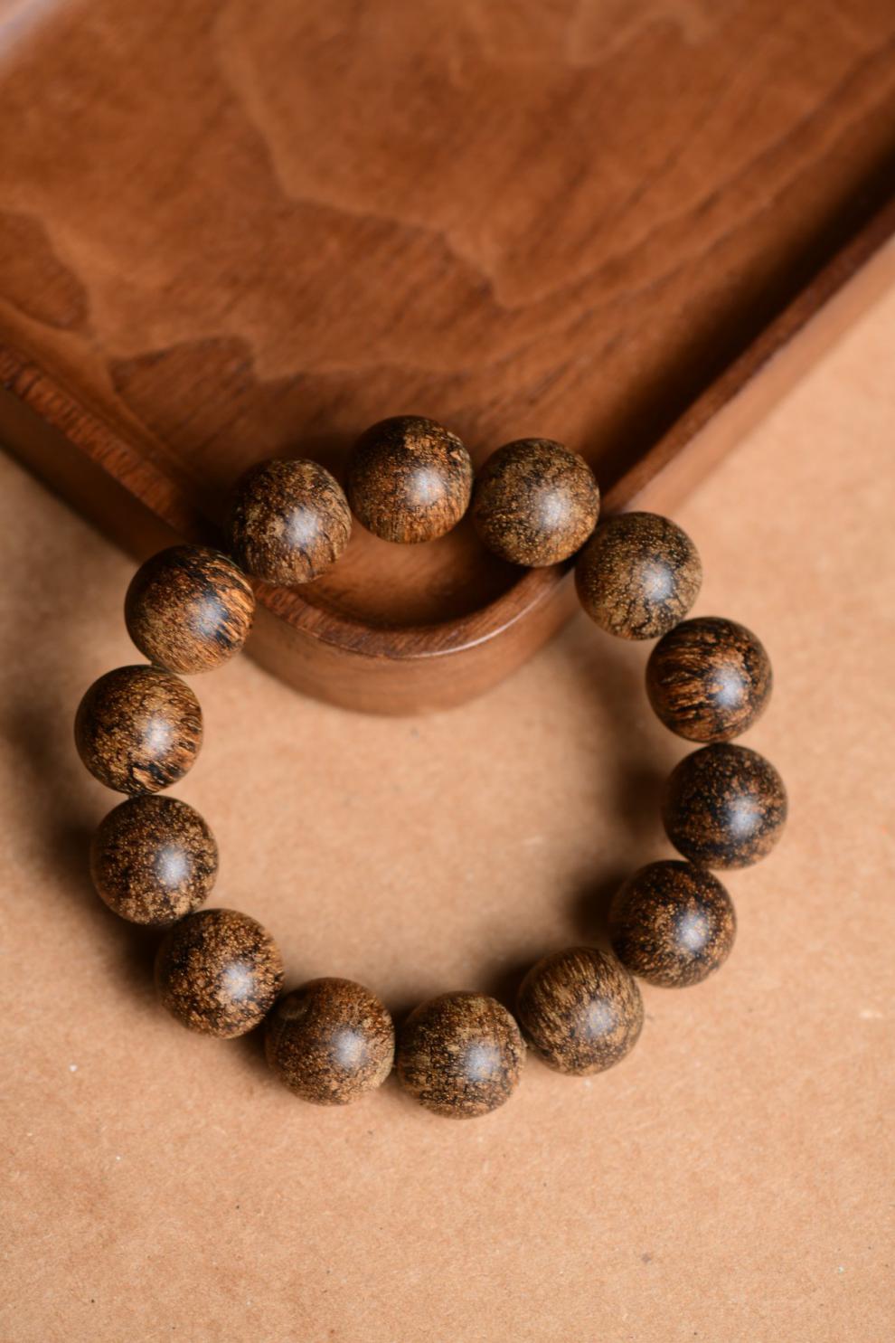 七夕礼物冰珂柬埔寨菩萨棋沉香手串九九分沉水熟结老料棋楠沉香佛珠