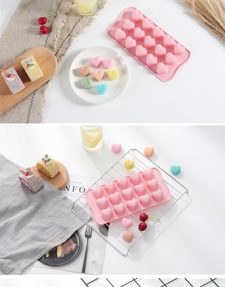 qq糖模具硅胶巧克力软糖模具冰格果冻模布丁冰块卡通家用手工做qq糖的