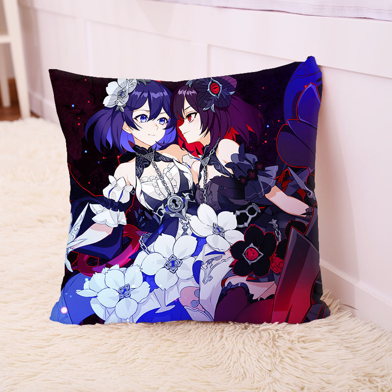 崩坏3周边抱枕狂热蓝调全人物符华同款枕头双面可拆洗三京闪配送20