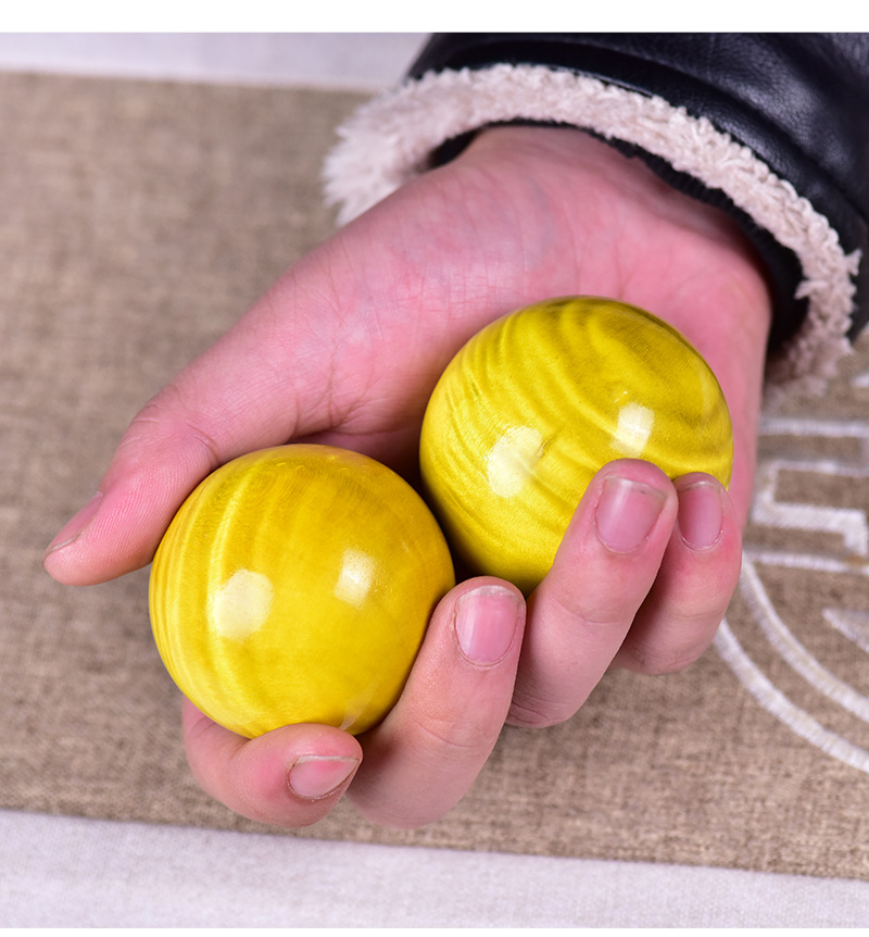 艺铭天下金丝楠木雕保健球实木雕刻手老人健身球把玩手球按摩球文玩手