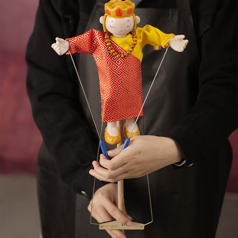 提线木偶 杖头木偶娃娃孙悟空新款傀儡人偶可动玩具提线木偶生日礼物