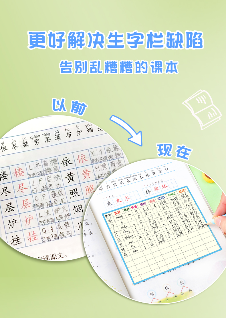 語文課前生字預習卡小學通用三年級一年級二課堂上冊小學生生字表記錄