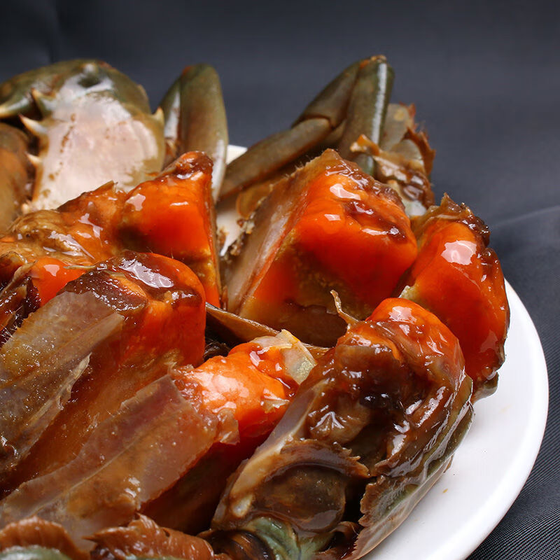 华海春 京特优选宁波特产酱青蟹450g腌螃蟹红膏呛蟹大青蟹酱蟹醉蟹生