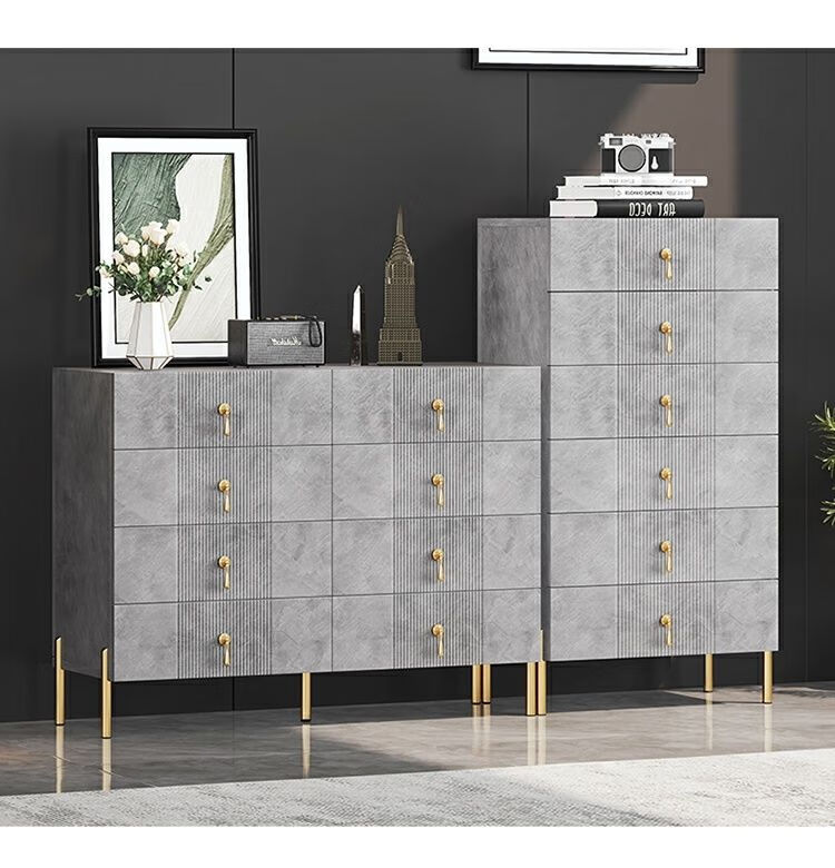 科慕偲(kemusi) 现代简约五斗柜轻奢墙边柜简易多功能柜收纳柜床头柜