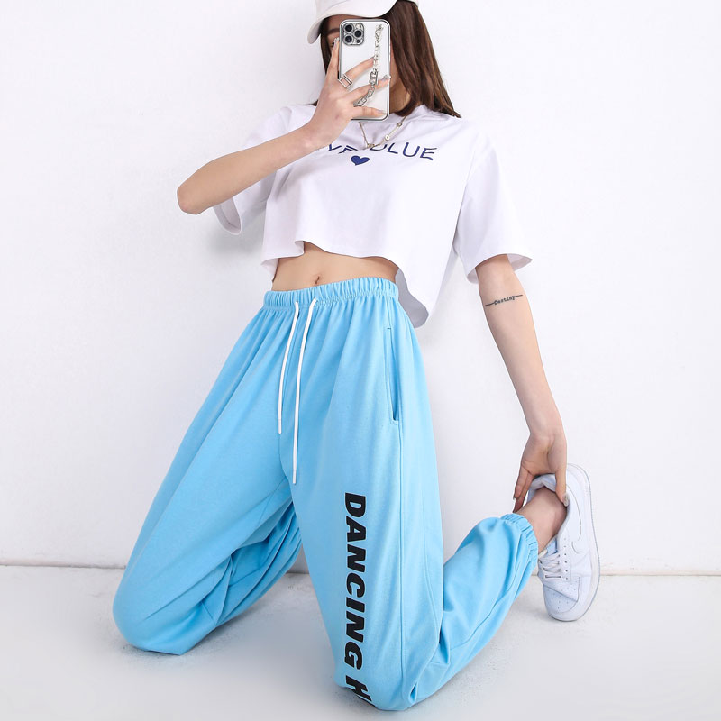 屿汐高中女生街舞服装女成人爵士舞跳舞jazz裤露脐套装女风格女装嘻哈