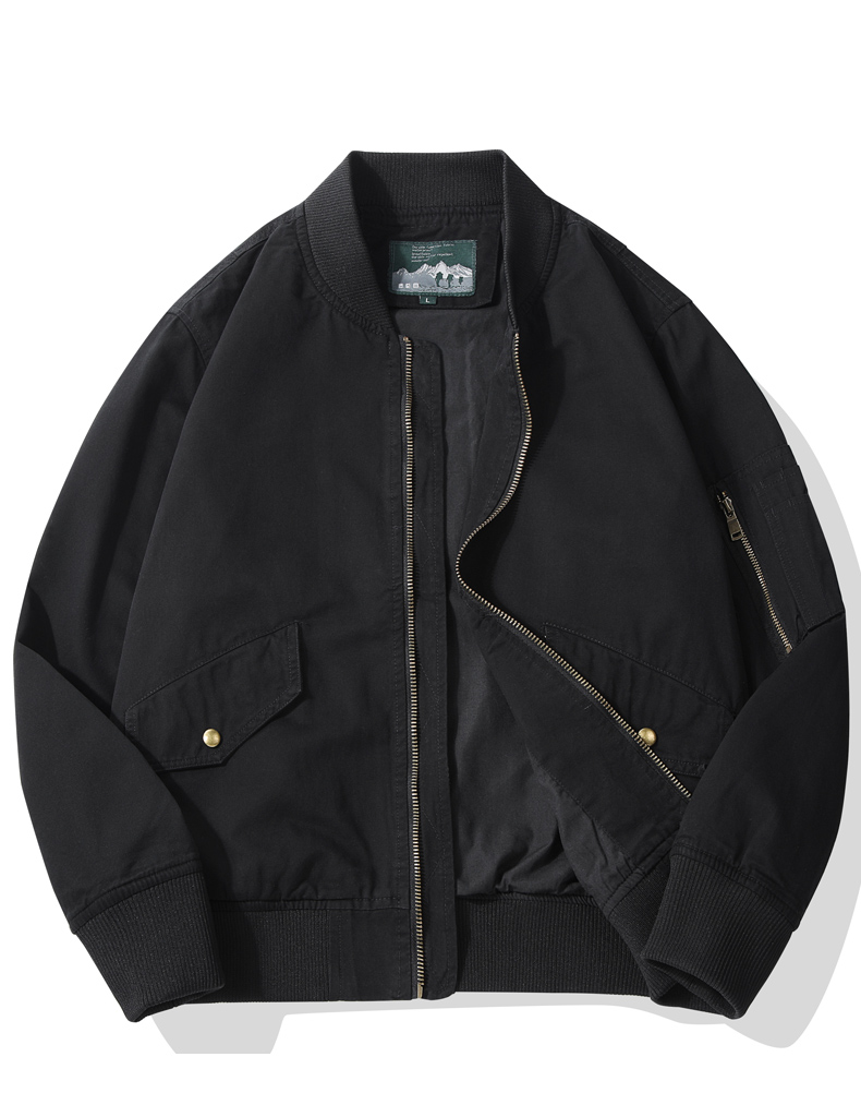 罗蒙棒球服男春秋季休闲宽松工装潮牌ins美式复古ma1飞行夹克外套男士