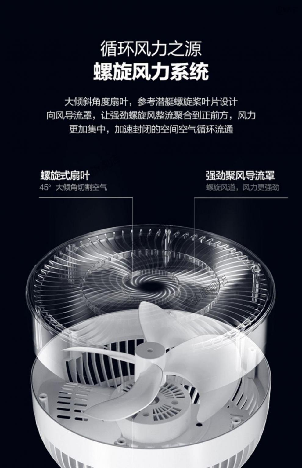 黑科技冷风机冷风扇空气循环扇可升降空调负离子航空涡轮增压静声音电