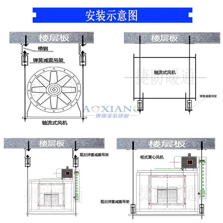 防阻尼弹簧减震器空调消防风机盘管吊装吊式管道防振吊架定制国标td