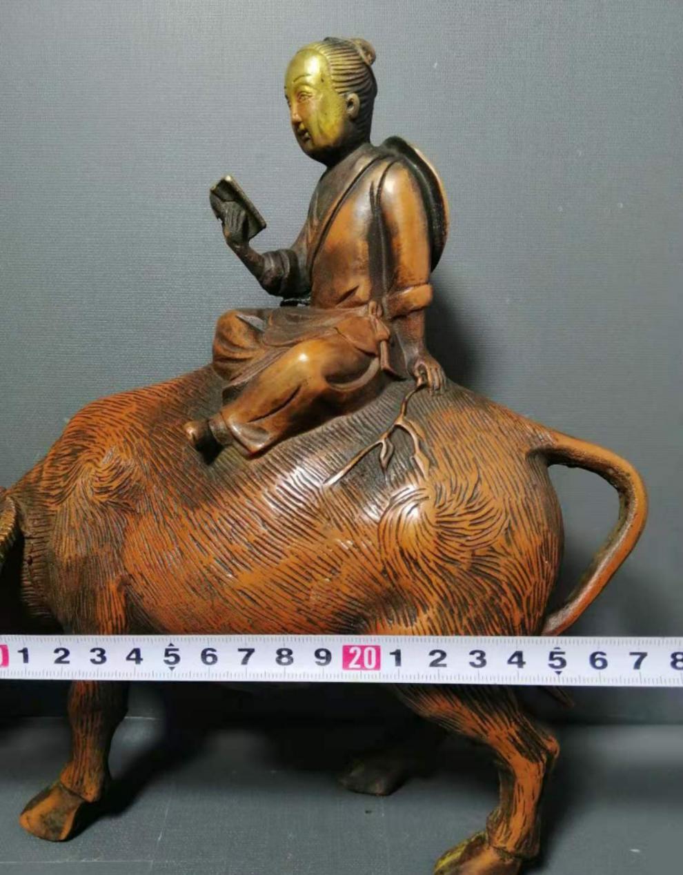 牧童骑牛摆件铜童子骑牛摆件牧童牛孺子生肖牛招家居风水铜器工艺礼品