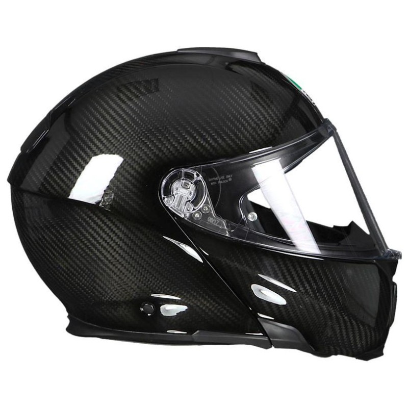 agv k5碳纤维头盔摩托车户外机车骑行防雾四季复古骑士全盔 k6黑色 碳