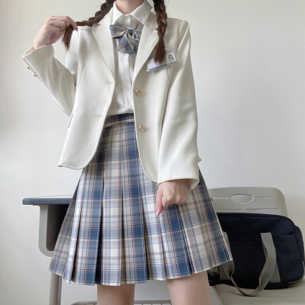 【jk制服官方】咩咩一刀 原创设计jk制服少女格裙学生百褶裙日系学院