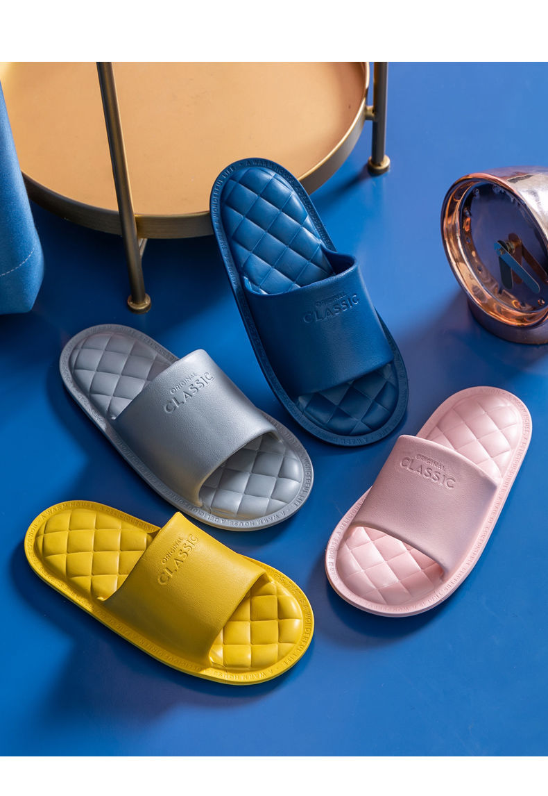 情侣凉拖鞋夏男家用女士时尚居家浴室洗澡防滑软底拖鞋焦糖色3536