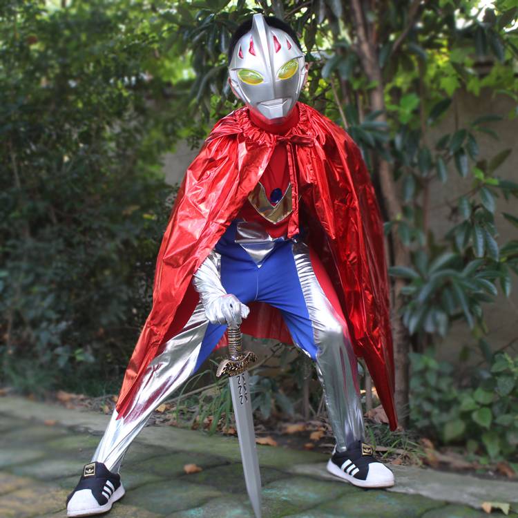 奥特曼皮套抖音奥特曼皮套cos迪迦怪兽欧布赛罗奥特曼连体紧身衣儿童