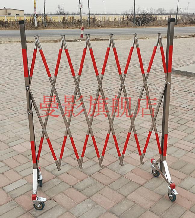 不锈钢伸缩围栏道路隔离移动折叠围挡防护活动栅栏玻璃钢管式拱形122