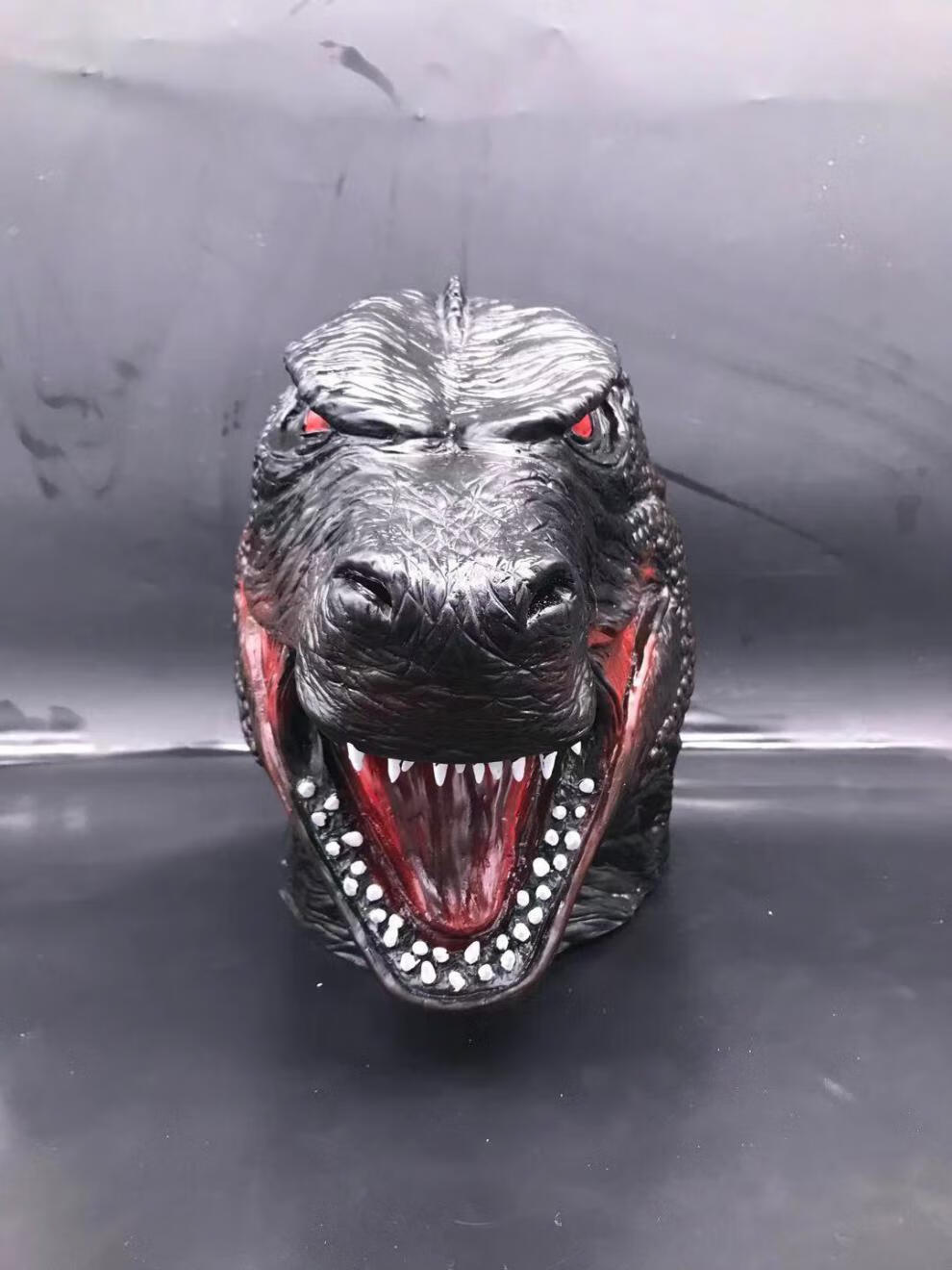 聚会生日派对装扮道具哥斯拉面具大战金刚万圣节恐怖乳胶头套cosplay