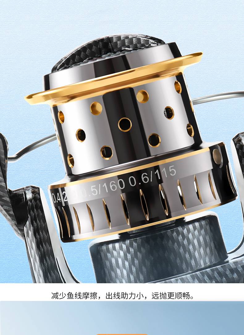 海钓鱼竿滑轮 全金属锚鱼轮远投轮无间隙防海水轴承海钓鱼轮海竿渔轮